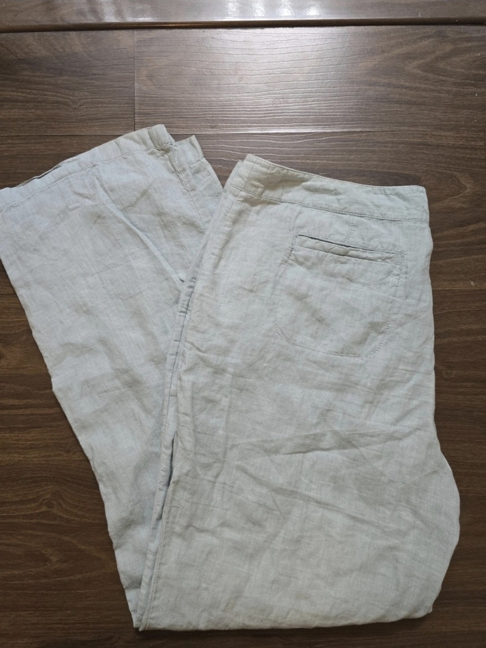 Merona Light Blue Linen Womens Wide Leg Pants